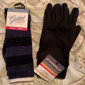 Greatland Hiking Socks & Manzella Expeditor Lightweight Stretch Glove size L
